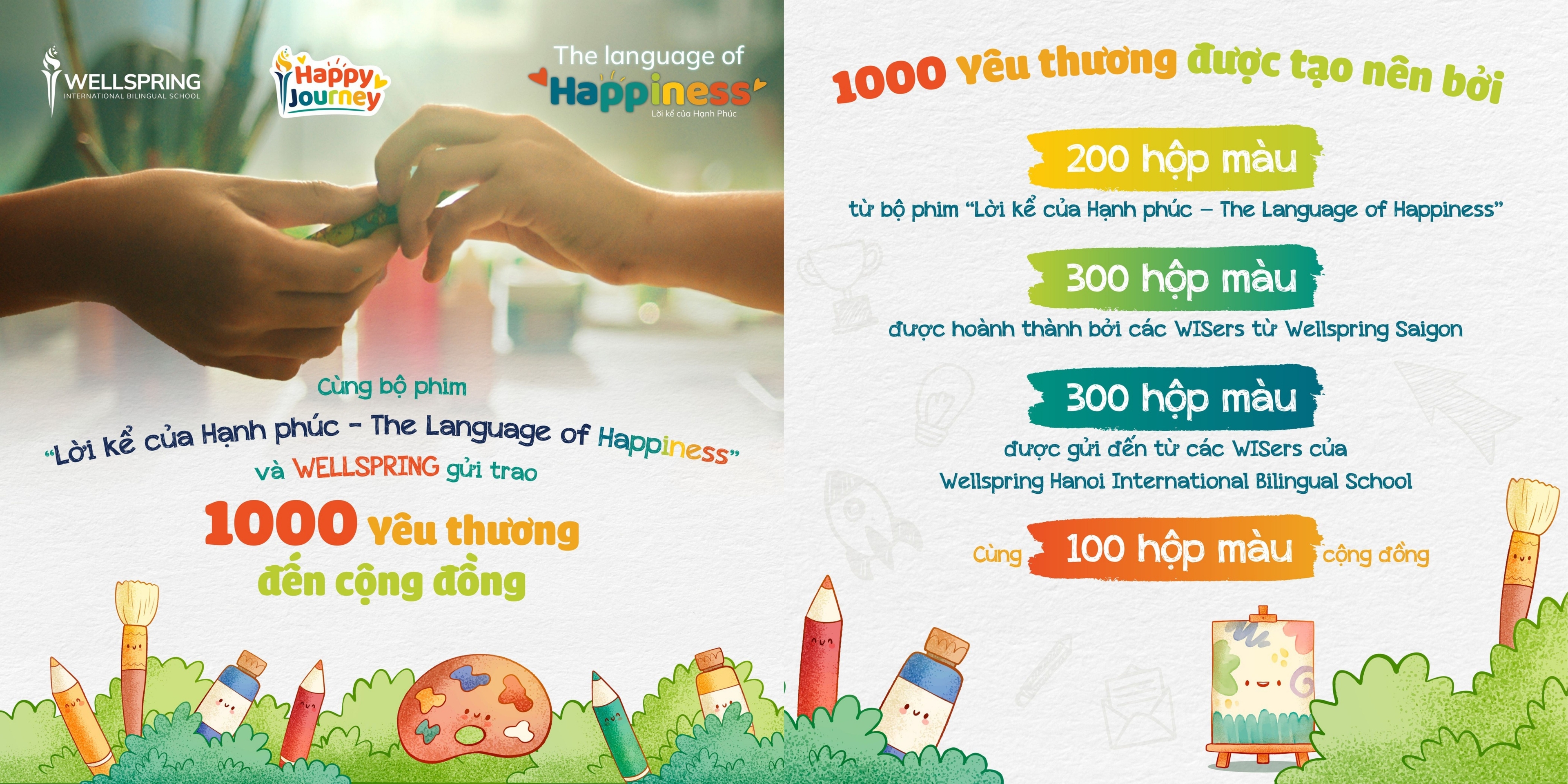 Hành trình gửi trao 1000 yêu thương – Lời Kể của Hạnh Phúc – The Language of Happiness lan tỏa từ trái tim Cộng đồng WISers