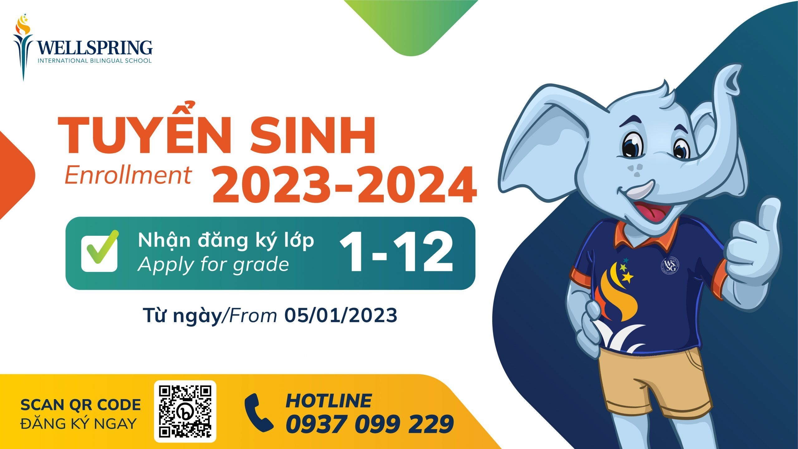 Mở đăng ký tuyển sinh Năm học 2023-2024