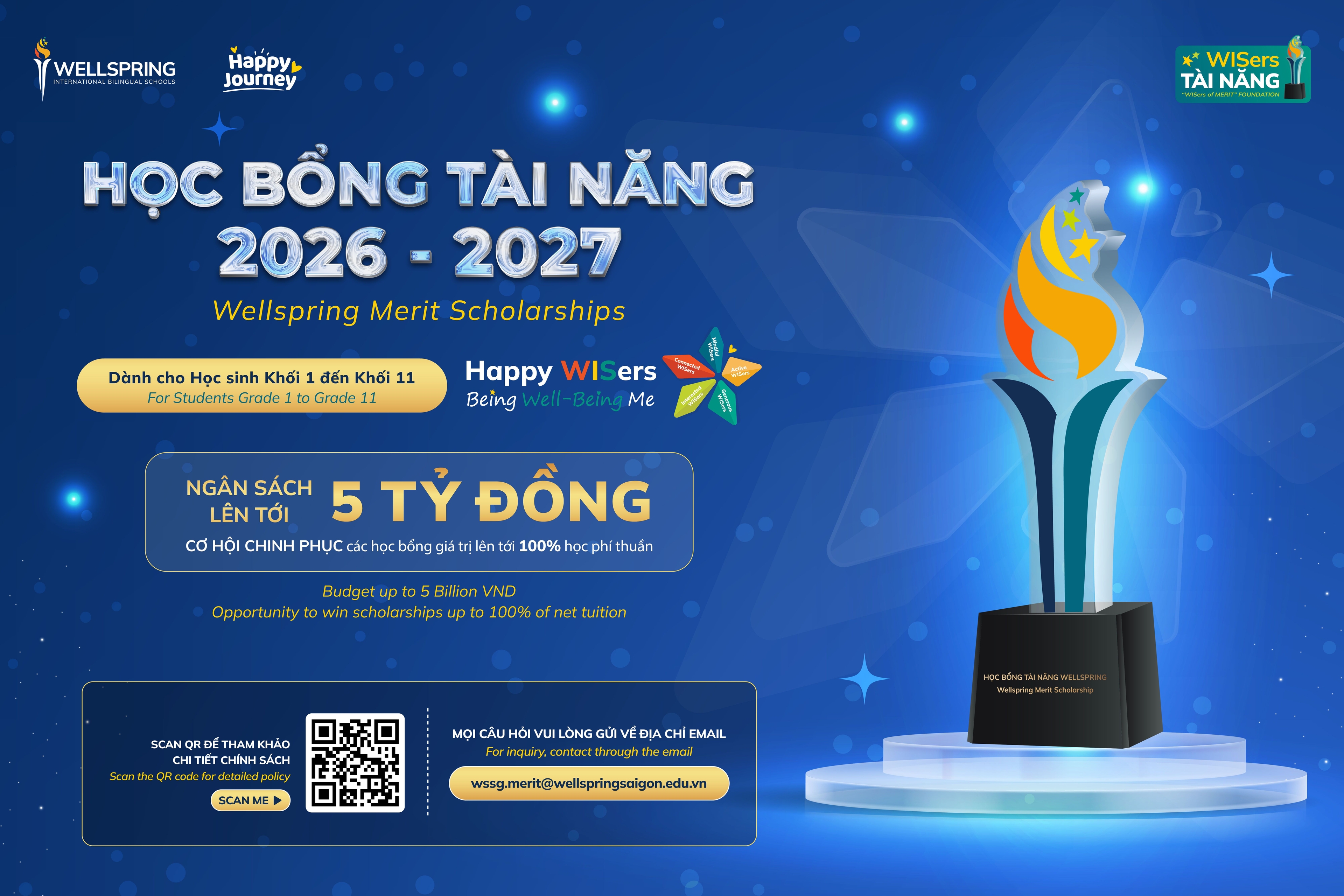 Tỏa sáng và mở lối hành trình tương lai cùng Chương trình Học bổng Tài năng 2026-2027