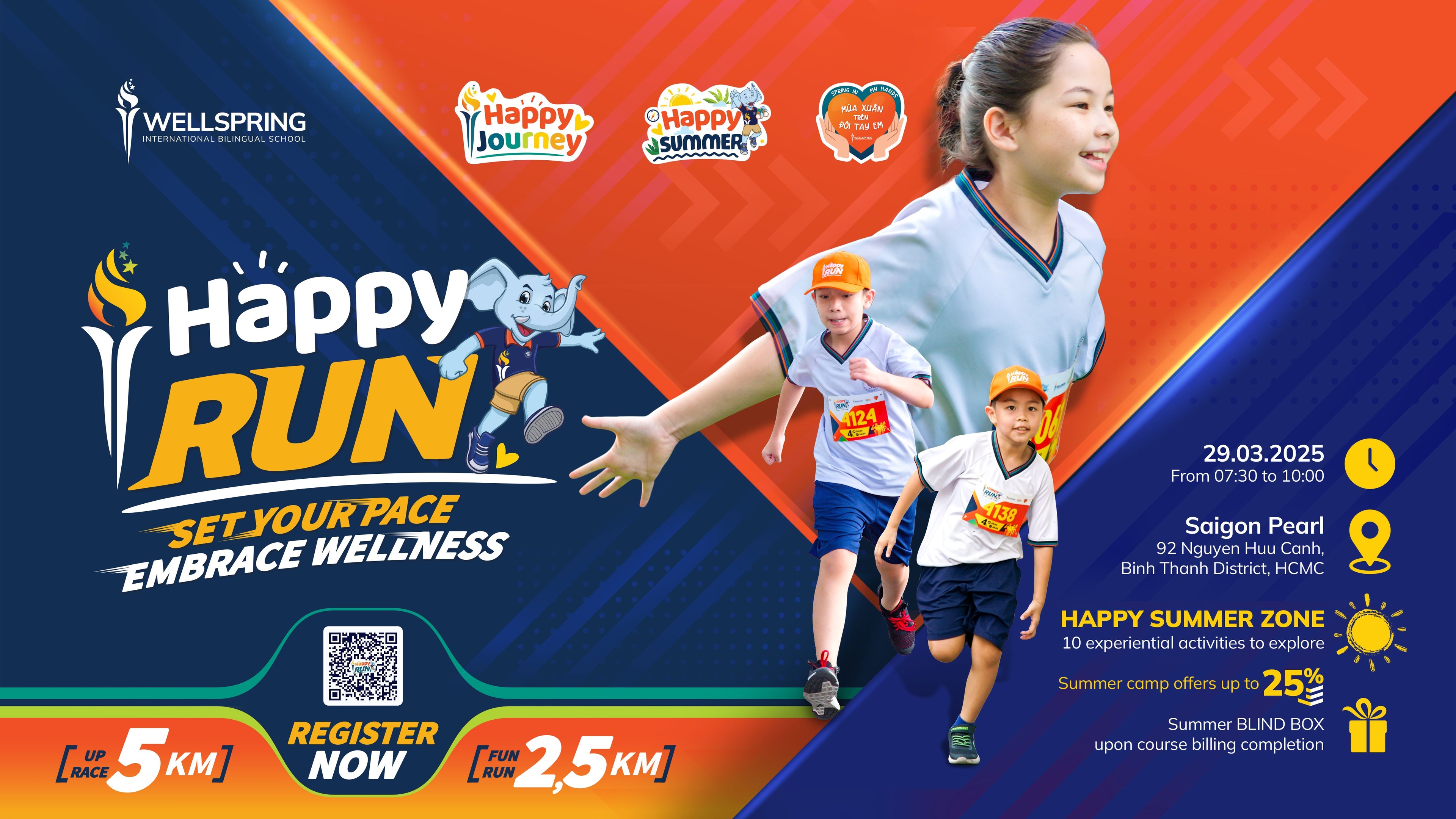 Chào mừng đến với Đường chạy Hạnh phúc Happy Run 2025 Mùa 2 – “Set Your Pace, Embrace Wellness”​