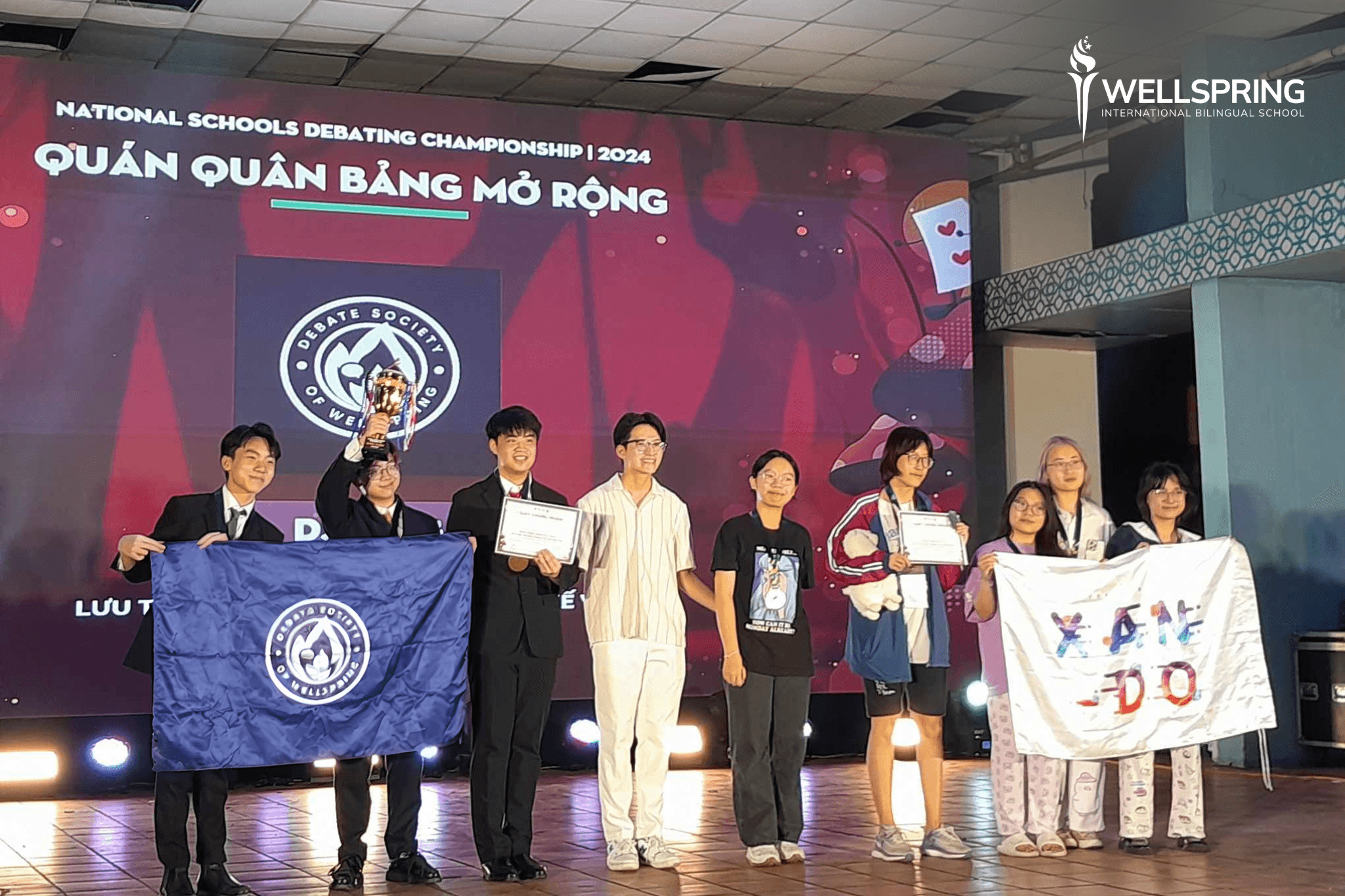 Đội tuyển tranh biện Wellspring Hanoi giành Quán quân Giải Tranh biện Trung học Toàn quốc 2024