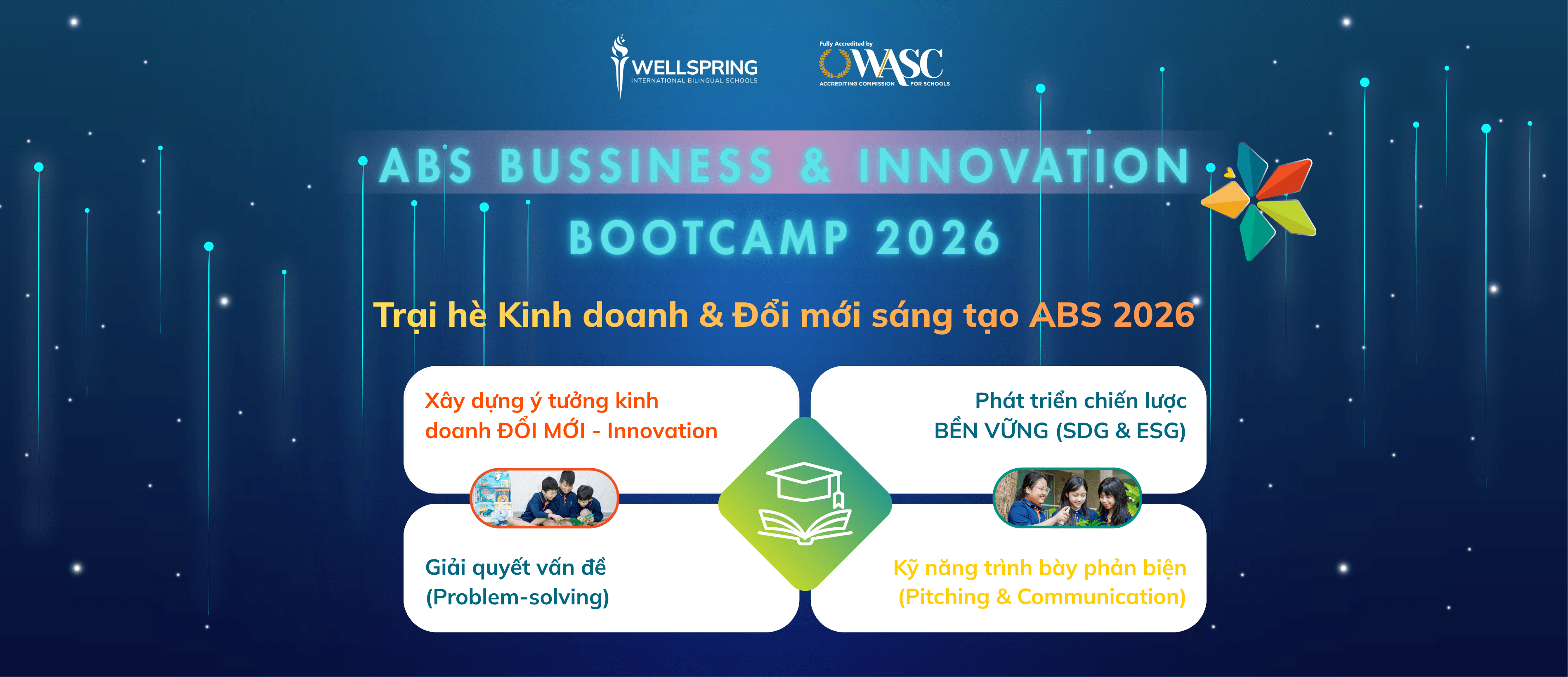 Wellspring Hanoi - ABS Innovation & Business Bootcamp 2026: Trại hè học thuật chuẩn bị cho cuộc thi Asia Business Simulation (ABS) - sân chơi mô phỏng kinh doanh hàng đầu châu Á